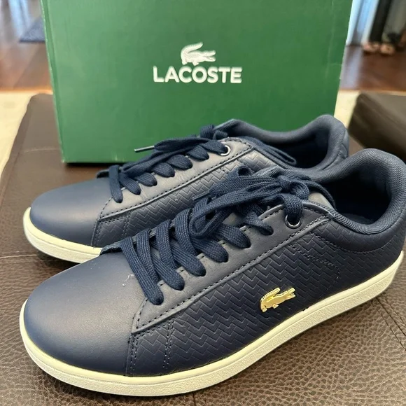 Lacoste Womens Carnaby EVO119 Navy/Off white shoes - Picture 1 of 12